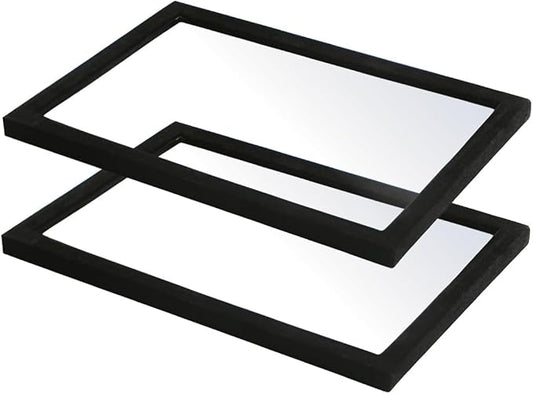 Coward 2Pcs Black Velvet Glass Lid for the Trays Can Use if Needed