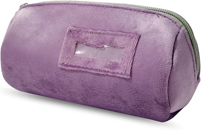 Velvet Bangle & Bracelet Organizers and Storage Small Jewelry Travel Organizer Roll, Compact Jewelry Case for Bangles, Bracelets, Watches(Light Purple)