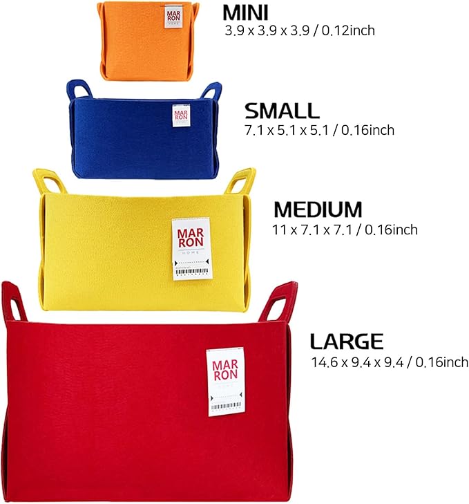 Collapsible Felt CHARCOL Storage Bin Large 14.6"x9.4"x9.4" – Foldable Basket with Handles for Closet, Laundry Room Organization, Toy Storage, Decorative Storage Bins for Shelves, Nursery