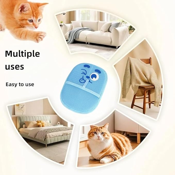 2025 Thickened Electrostatic Pet Hair Removal Gloves for Dogs & Cats，Reusable & Washable Cat Hair Removal Glove, Pet Hair Remover Tool for Furniture Clothing, Couch, Carpet, Car Seat, Bed