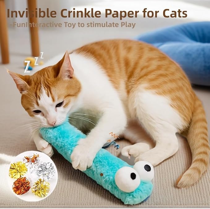 2BB Cat Kicker Toy with Catnip for Indoor Cats –3 Pack Soft Plush Kick Stick Toy for Kicking, Biting & Wrestling – 12.5in Interactive Catnip Toys to Reduce Boredom & Promote Exercise