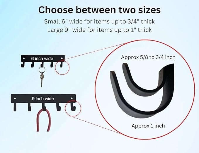 Dachshund Key Holder for Wall - Small 6x5 inch with 5 Hooks - Made in USA