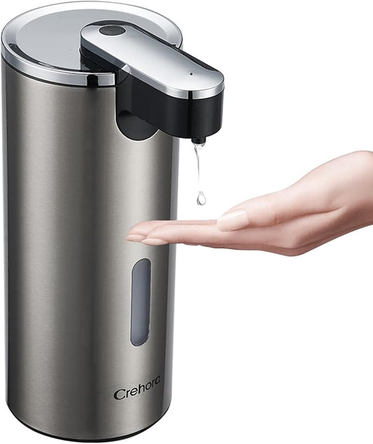 Automatic Soap Dispenser, Automatic Soap Dispenser Touchless, Kitchen & Bathroom, 3 Adjustable Volume for Liquid Soap, Water-Resistant, Hotel, Restaurant and School, Clog-Free, Stainless Steel