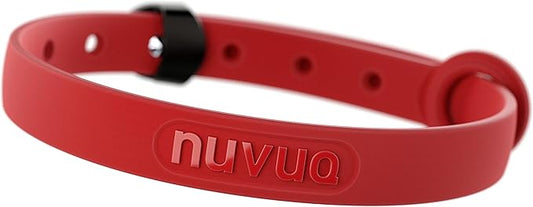 Dog Collar - Comfortable, Soft and Lightweight Adjustable Collar with Name Tag Ring for Miniature Dogs and Puppies - Non Breakaway Cat Collar by Nuvuq (Red, Mini)