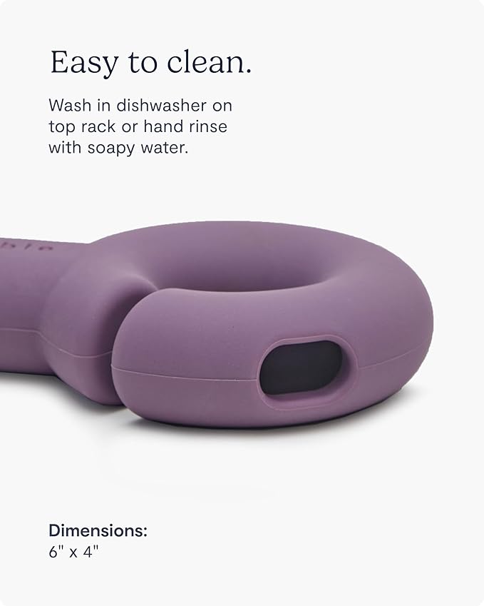 FABLE Falcon Treat Dispensing Dog Toy - Interlocking Design, 2 Cavity Dog Toy Treat Dispenser for Dry Food & Spreads - Interactive & Solo Play - No BPA - Purple