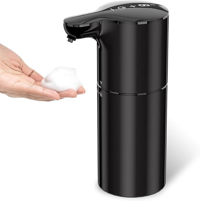 YIKHOM Automatic Foaming Soap Dispenser, 15.37 oz/450mL Touchless Sensor Soap Dispenser for Kitchen Bathroom, 8 Adjustable Volume Control, 2000mAh Battery Rechargeable, Hands Free Foam Soap Pump
