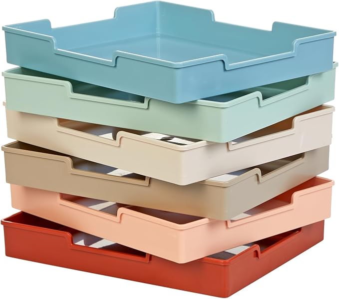 Really Good Stuff Plastic Trays - Boho Set of 6