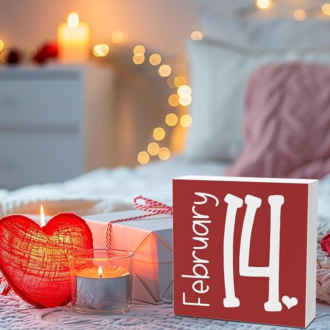 Valentines Day Decorations February 14 Valentine Day Decor Gifts for Boyfriend Girlfriend Valentines Day Decorations for Home 5 X 5 Inches