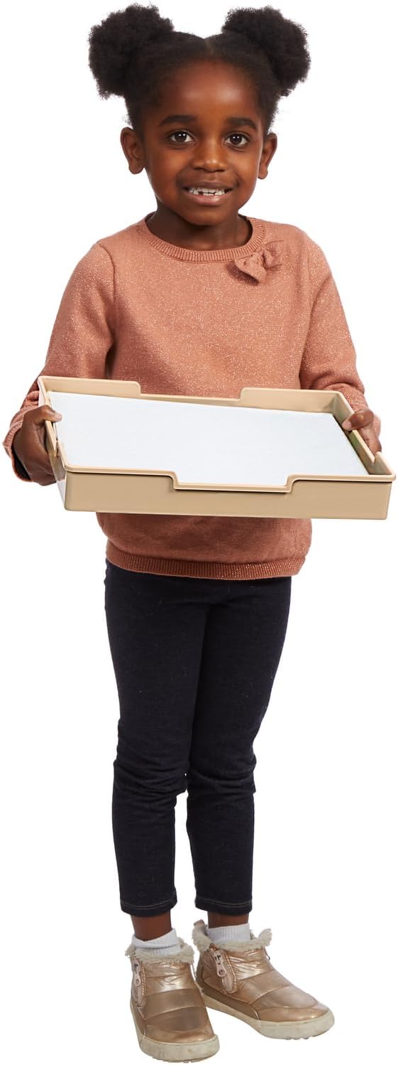 Really Good Stuff Plastic Trays - Tan, 6 Pack