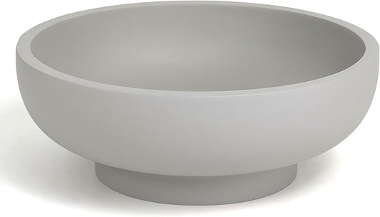 Large Decorative Concrete Bowl, Modern Handicraft Bowls for Home Decor, Decorative Fruit Bowl for Kitchen Counter, Stylish Key Bowl for Entry Table, Gray