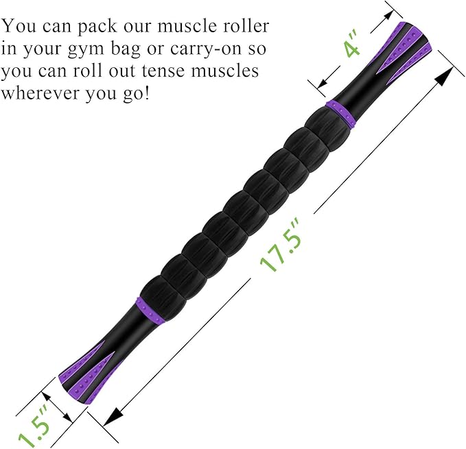 Muscle Roller, Massage Roller Stick for Athletes, Help Reducing Muscle Soreness Cramping Tightness Leg Arms Back Calves Muscle Massager