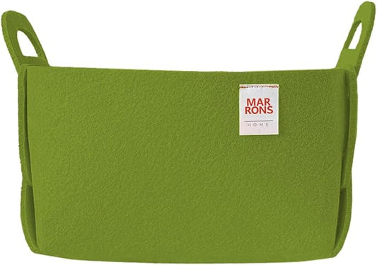 Collapsible Felt Olive Storage Bin Small 7.1"x5.1"x5.1" – Foldable Basket with Handles for Closet, Toy Storage, Laundry Room Organization, Decorative Storage Baskets for Shelves, Nursery