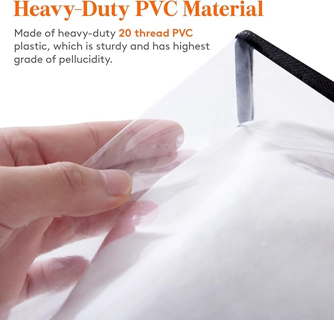 Lifewit 4 Pack Clear Clothes Storage Bags, 35L Plastic Vinyl Foldable Moving Bags with Zipper and Reinforced Handles, Closet Organizers and Storage Containers for Blanket, Sweaters, Coats, T-shirts