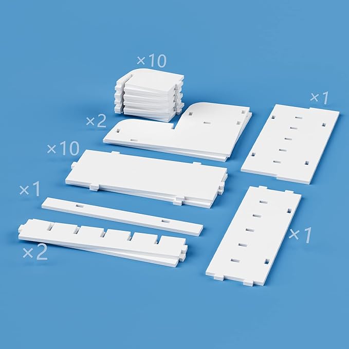 QI XING Belt Organizer - 12 Grid Belt Rack, Tie Organizer for Closet Drawer, Storage Holder Displayer for Men & Women (White)