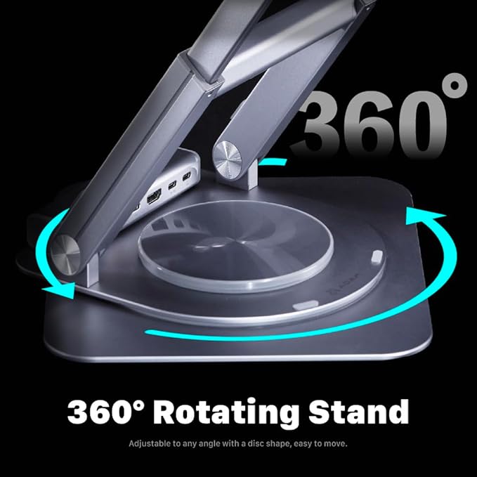 ADAM elements USB-C Stand Ultra/Laptop Docking Station – Hub Stand Ultra USB-C Magnetic 6in1 Hub for All MacBook, iPad & Laptop