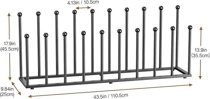 pickpiff Free Standing Shoe Racks - Black Metal Boot Rack Organizer Tall Boots for Dorm Room, Closet, Entryway, Bedroom, Patio Outdoor, Hallway, Black, Shoe Storage Fit for 10 Pairs