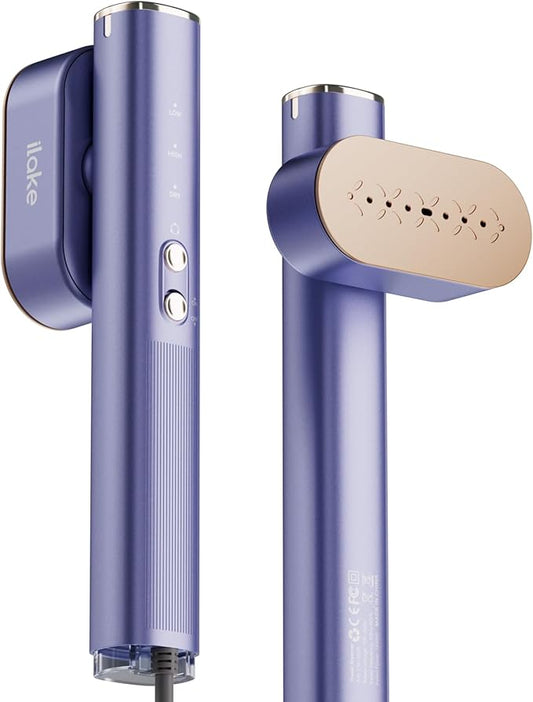 Travel Steamer for Clothes, 100-240V Dual Voltage Portable Garment Steamer, 1000W Travel Size Handheld Steamer & Iron 2 in 1 for Global & Europe Travel, Business, Home, Blue