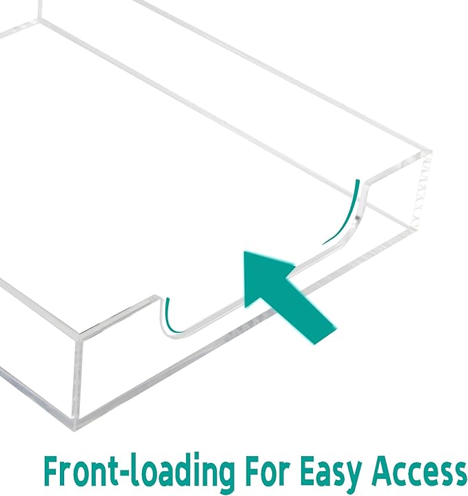 Tasybox Acrylic Letter Paper Organizer, Clear Desk Organizer Tray Stackable Desk Accessories Tray for School Home Office Supplies