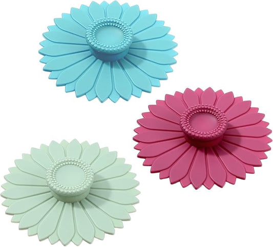 Silicone Lids for Cups, Silicone Cup Covers, Colored Universal Reusable Mug Cover, Food Grade Dust-proof Airtight Seal Lids for Mugs Tea Coffee Cup