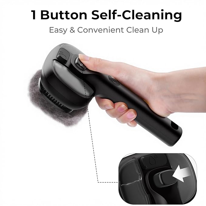 Pecute Cat Steam Brush, Self-Cleaning Steam Cat Brush with 2 Water Spray Modes, Large Capacity Tank, Steaming Renu Dog Brush for Shedding Massaging Grooming, Cool Mist Only