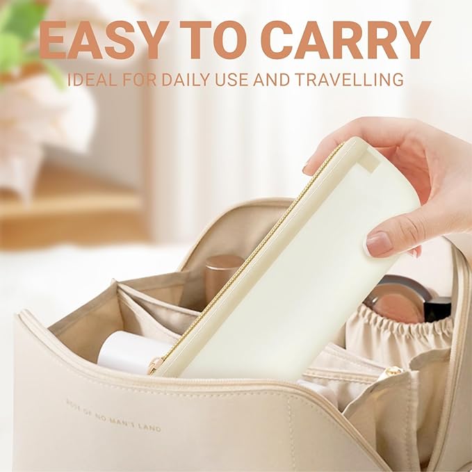 Manmihealth Cute Cat Silicone Makeup Bag, Cosmetic Bags for Women, Makeup Brushes Holder Travel, Portable Purse Pouch for Travel Essentials, Zipper Storage Organizer Bag, 2-Pack