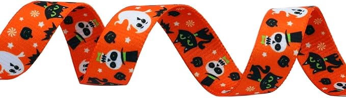 Halloween Dog Collar and Leash Set - Pumpkin Bat Ghost Pattern - Adjustable for Small Medium Large Dogs(Halloween Set,S)