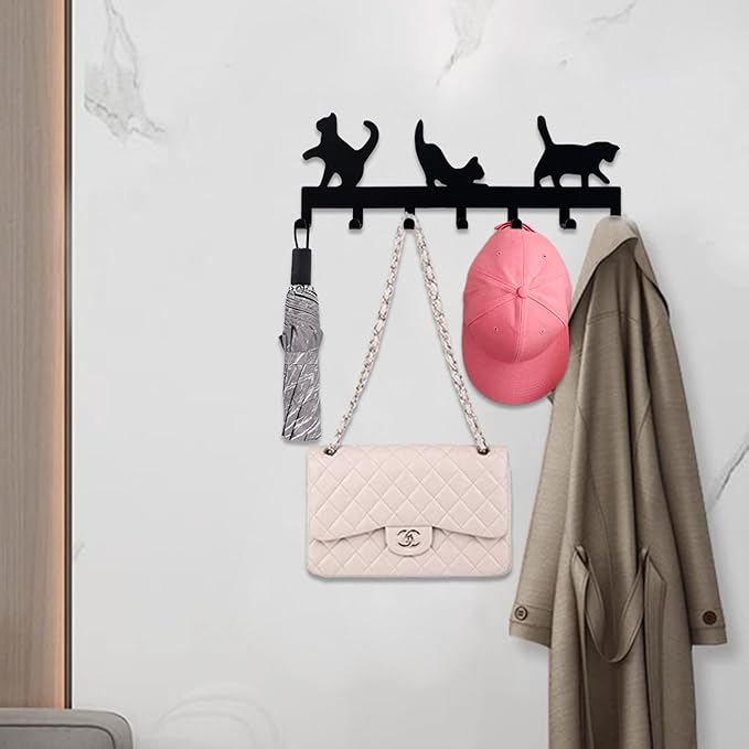 Key Holder for Wall Decorative, Metal Key Holder, Key Organizer for Wall Mount, Hanging Key Rack with 7 Hooks, Key Hooks for Hallway Entryway Office Kitchen Farmhouse