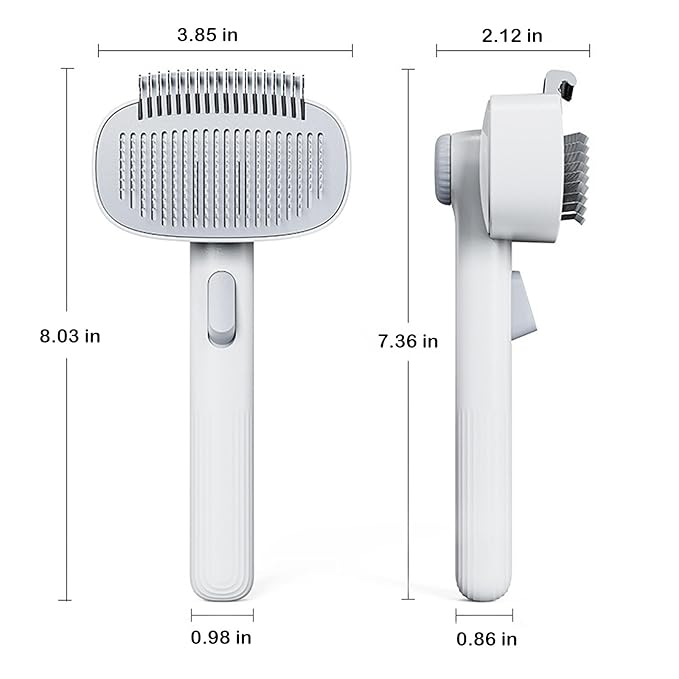 2-in-1 Pet Deshedding Brush Cat Dematting Comb for Indoor Cats and Dogs Comb for Shedding Long & Short Hair Gentle Massage Grooming Tool Easy to Remove Loose Undercoat,Matted Fur & Tangles