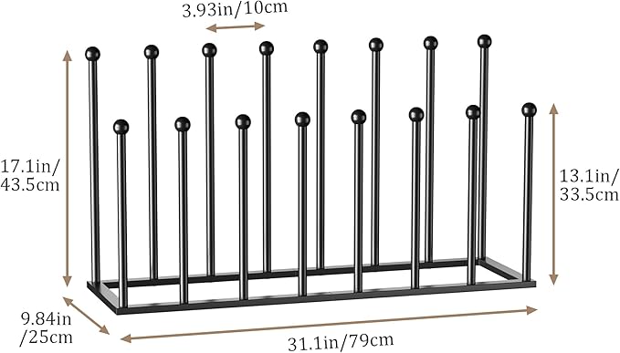 pickpiff Free Standing Shoe Racks - Black Metal Boot Rack Organizer Tall Boots for Dorm Room, Closet, Entryway, Bedroom, Patio Outdoor, Hallway, Black, Shoe Storage Fit for 8 Pairs