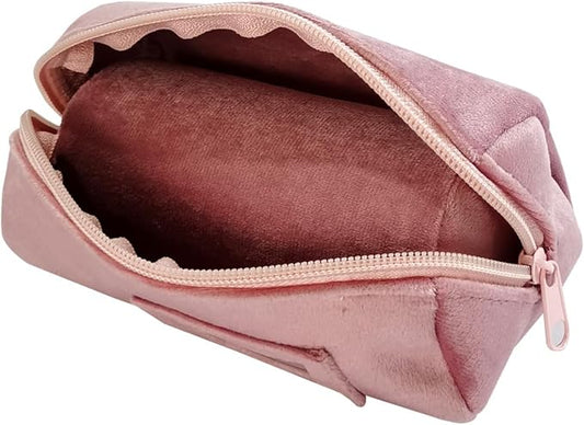 Velvet Bangle & Bracelet Organizers and Storage Small Jewelry Travel Organizer Roll, Compact Jewelry Case for Bangles, Bracelets, Watches(Pink)