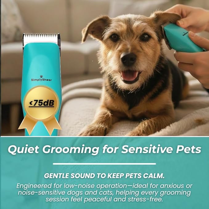 Professional Dog Clippers for Grooming | High-Performance 2-Speed Corded Shears for Thick, Curly Coats & Matted Hair | Low-Noise Pet Grooming Kit with Heavy Duty Hair Trimmer, Blue