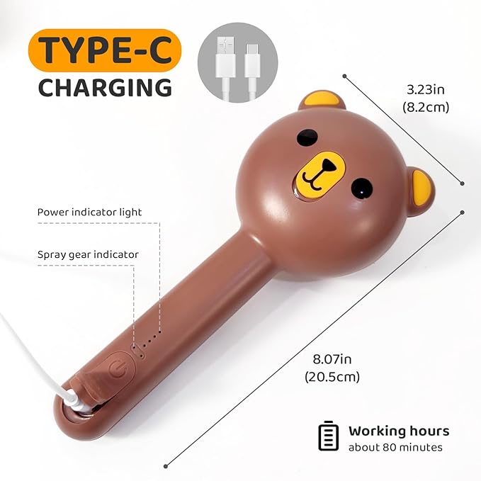 Cat Steam Brush, Self Cleaning Pet Spray Hair Removal Comb with Release Button, 3 in 1 Cat Brush for Indoor Cats, Waterproof Pet Grooming Brushes for Long Short Haired Dogs Cats（Brown）