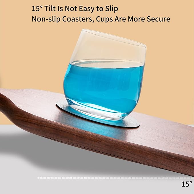 Drink Coasters with Holder, Faux Leather Coaster Sets of 12, Dual Sided for Coffee Cup Tabletop Protection Non-Slip Washable (Gray Yellow)