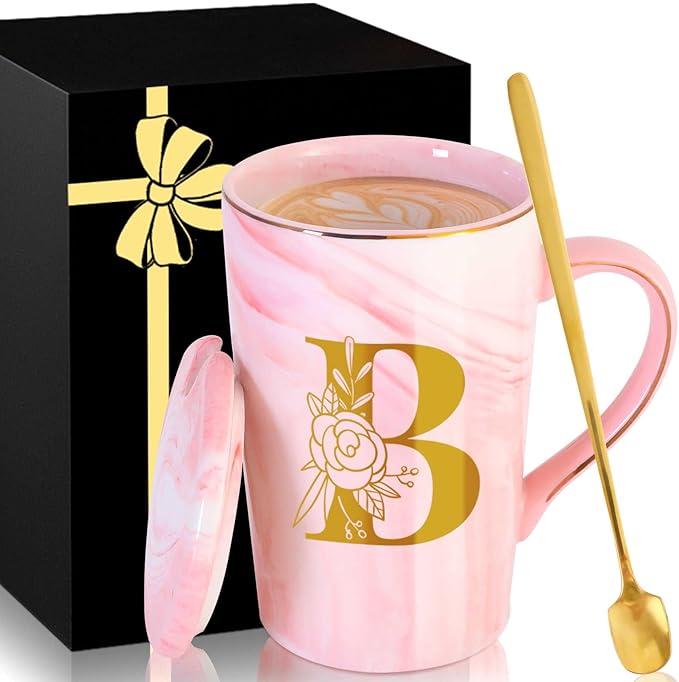 Personalized Ceramic Coffee Mug with Lid Tea Cup Women Girl Friend Birthday Gifts 16th 18th 19th 20th 21st 30th 40th 50th 60th 70th 80th 45th 65th 75th 1974 1964 40 60 70 Year Old Funny Meaningful,B