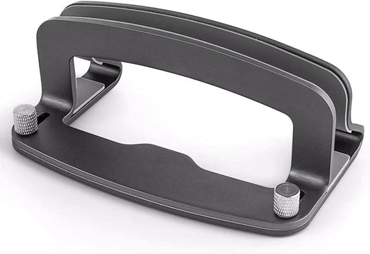 Aluminum Vertical Laptop Stand, MacBook Pro Laptop Vertical Stand Dock Holder with Adjustable Slot Fits All Laptops Notebook Tablets MacBook Air- Save Space & Improve Airflow, Grey