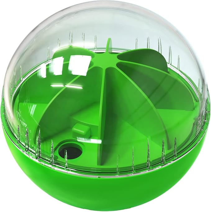 Enrichment Interactive Dog Treat Toy - Level 1 Mental Stimulation for Dogs, Dog Toys for Boredom Busy (Beginner-Green 5.6" Squeaky Ball)