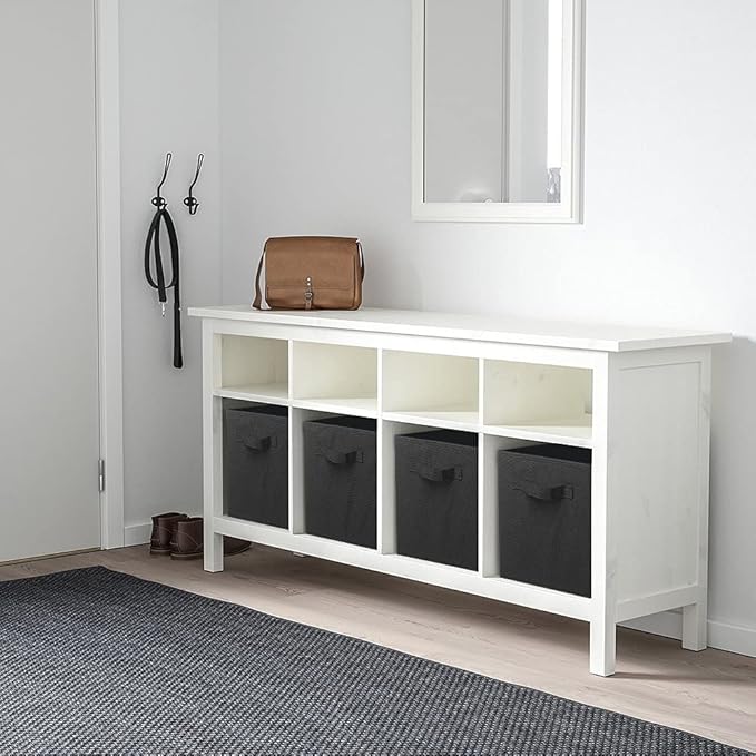 ShellKingdom Storage Bins, Foldable Fabric Storage Cubes And Cloth Storage Organizer Drawer For Closet And Toys Storage, 2 Pack (Black)