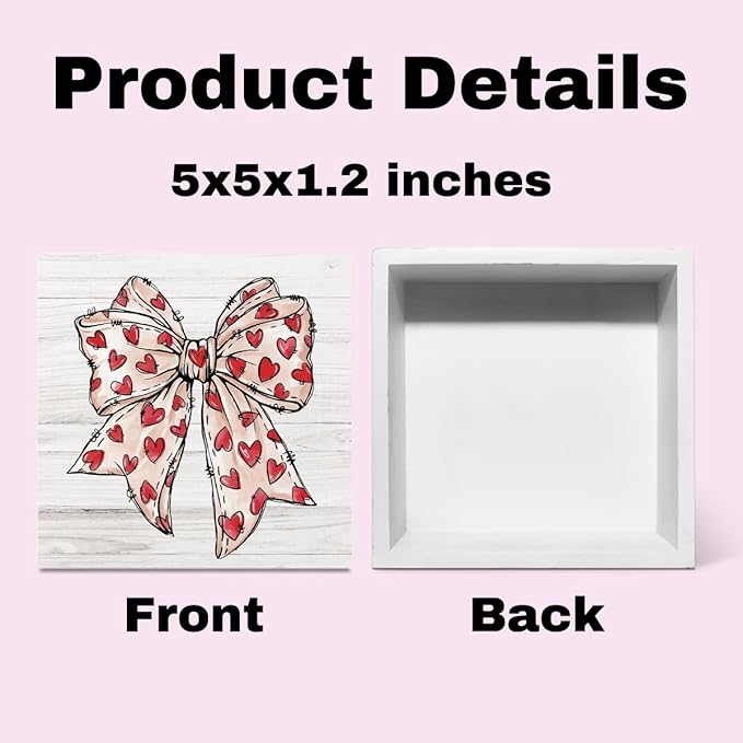 Valentine Decorations for Home Valentines Day Decor Valentine’s Kitchen Decor for Boyfriend Girlfriend Gifts 5 X 5 Inches