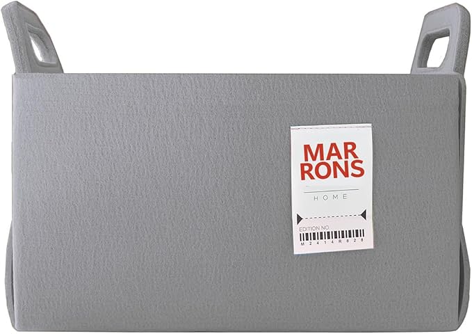 Collapsible GRAY Felt Storage Bin Medium 11"x7.1"x7.1" – Foldable Basket with Handles for Closet, Toy Storage, Laundry Room Organization, Decorative Storage Bins for Shelves, Cube Storage