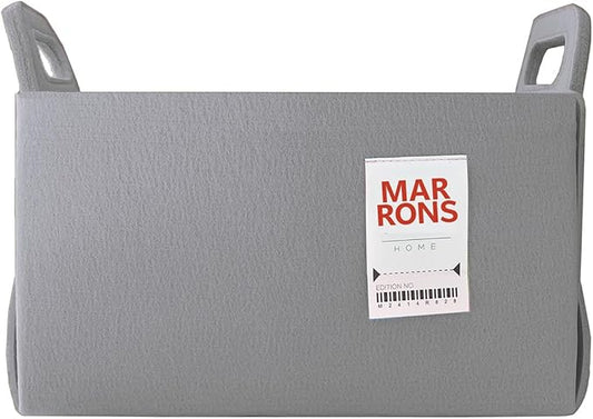 Collapsible GRAY Felt Storage Bin Medium 11"x7.1"x7.1" – Foldable Basket with Handles for Closet, Toy Storage, Laundry Room Organization, Decorative Storage Bins for Shelves, Cube Storage