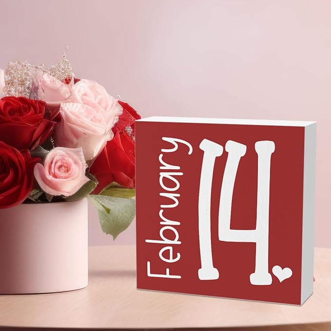 Valentines Day Decorations February 14 Valentine Day Decor Gifts for Boyfriend Girlfriend Valentines Day Decorations for Home 5 X 5 Inches
