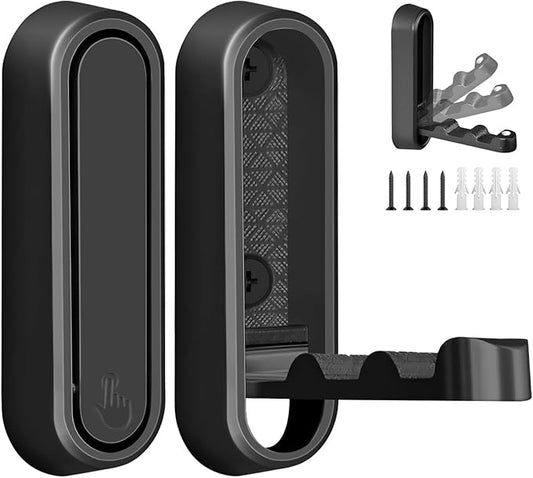 Folding Wall Hooks,2Pcs Black Heavy Duty Wall Hook Folding Coat Hooks for Hanging Coats Bathrobes Green Plants Bags Keys Towel Gold Hook for a Functional Home(2, Black)