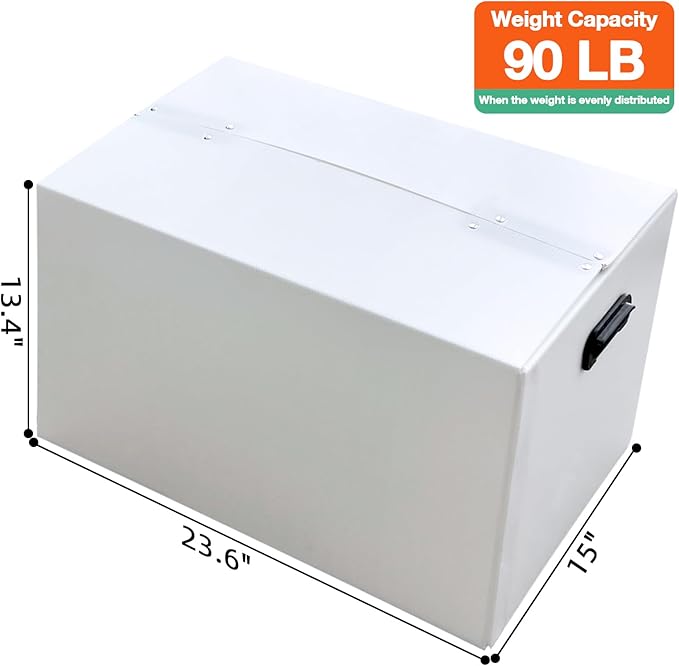 plastic storage bins with lids containers,80qt(23.6"x15"x13.4") 6pack,collapsible reusable moving boxes with handles stackable storage bins,Double-layer hollow shock-absorbing material,white