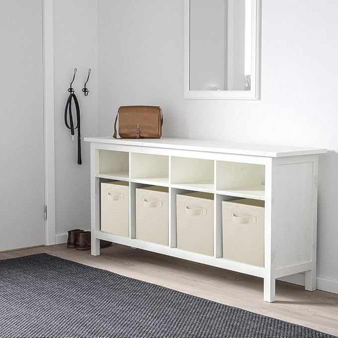 ShellKingdom Foldable Fabric Storage Cubes And Cloth Organizer Drawer For Closet And Toys, 6 Pack (Beige)