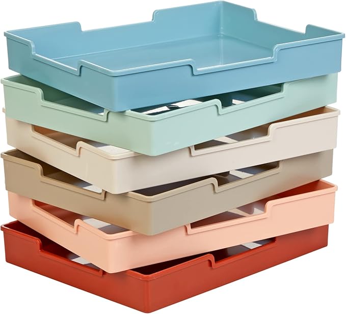 Really Good Stuff Plastic Trays - Boho Set of 6