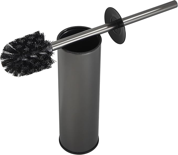 Toilet Brush and Holder Set Premium Material Toilet Bowl Cleaner Free Standing Toilet Bowl Brush and Holder 1pack Gun Grey