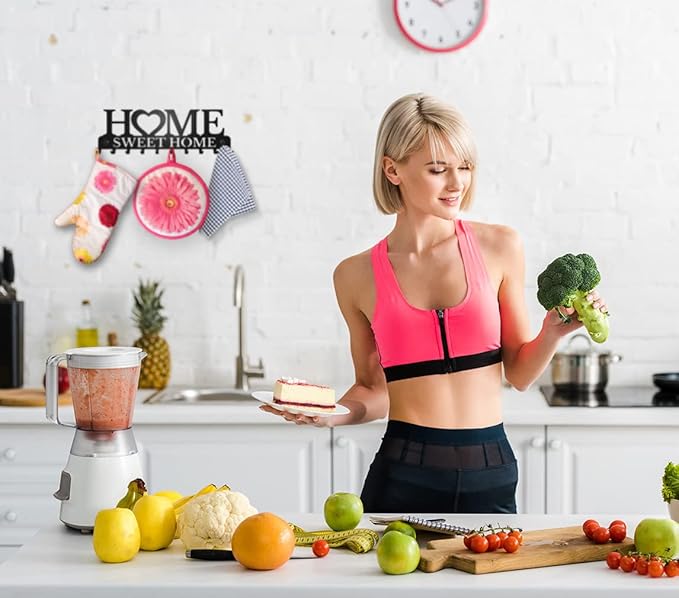 SirHoldeer Key Holder Wall Mount, Key Hooks for Wall, Key Rack for Wall Decorative, Llavero de Pared para Hogar, Sweet Home Metal Decor, Entryway