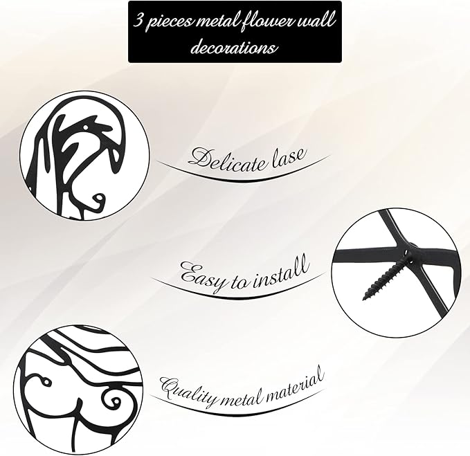 Photect 3 Pcs Metal Wall Art Decor Minimalist Abstract Woman Wall Art Metal Modern Line Drawing Decor Female Single Line Home Hanging for Bedroom Bathroom Living Room Christmas Housewarming(Lively)