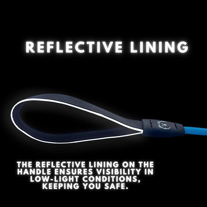 ShawnCo Basecamp Rope Dog Leash- Premium, Durable Pet Leash with Soft Neoprene Padded, Reflective Handle for Small, Medium and Large Dogs (Sunset Orange, 5 Feet)