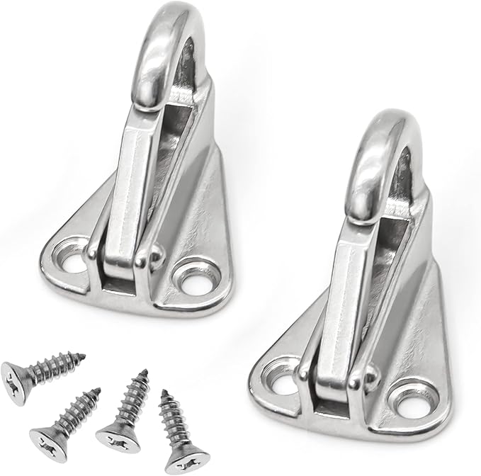 Atibin Outdoor Clothes Hanging Hook Stainless Hat Mounted Coat Hook Stainless Heavy Steel Fender Hook Hardware SUS316 2pcs